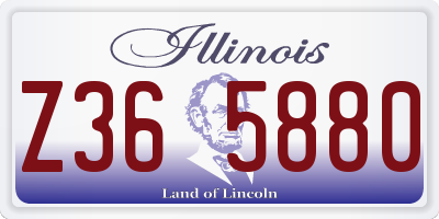 IL license plate Z365880