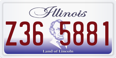 IL license plate Z365881