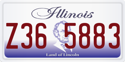 IL license plate Z365883