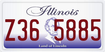 IL license plate Z365885