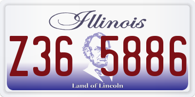IL license plate Z365886