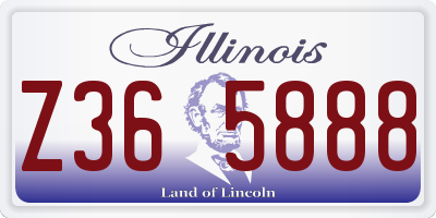 IL license plate Z365888