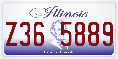 IL license plate Z365889