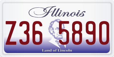 IL license plate Z365890