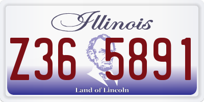 IL license plate Z365891