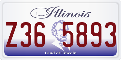 IL license plate Z365893
