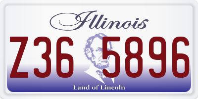 IL license plate Z365896