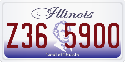 IL license plate Z365900