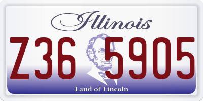 IL license plate Z365905