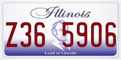 IL license plate Z365906