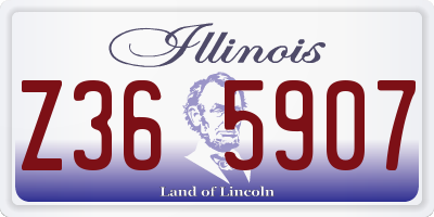 IL license plate Z365907