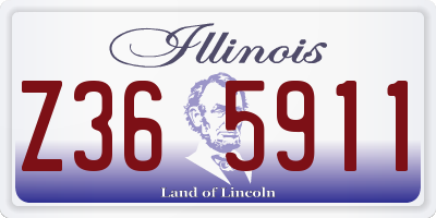 IL license plate Z365911