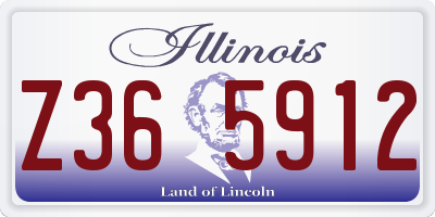 IL license plate Z365912