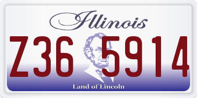 IL license plate Z365914