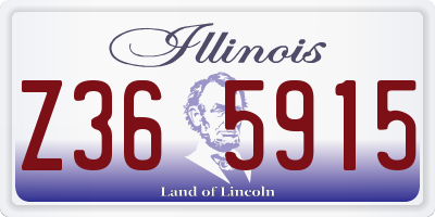 IL license plate Z365915