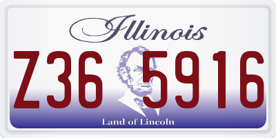 IL license plate Z365916
