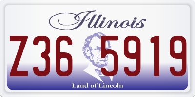 IL license plate Z365919