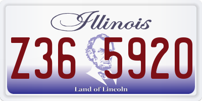 IL license plate Z365920