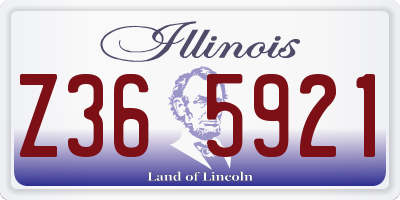 IL license plate Z365921