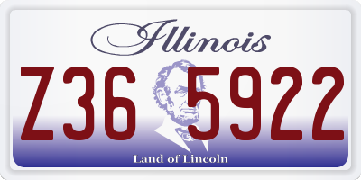 IL license plate Z365922