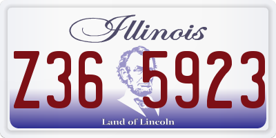 IL license plate Z365923