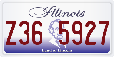 IL license plate Z365927