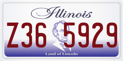 IL license plate Z365929
