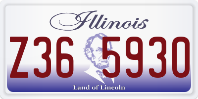 IL license plate Z365930