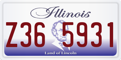 IL license plate Z365931