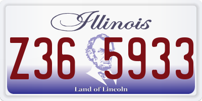 IL license plate Z365933