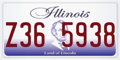 IL license plate Z365938