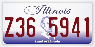 IL license plate Z365941