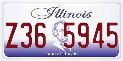 IL license plate Z365945