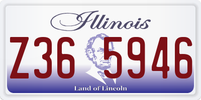 IL license plate Z365946
