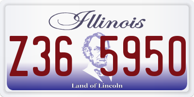 IL license plate Z365950
