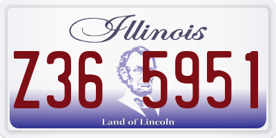 IL license plate Z365951