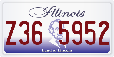 IL license plate Z365952