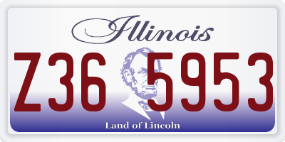 IL license plate Z365953
