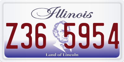 IL license plate Z365954