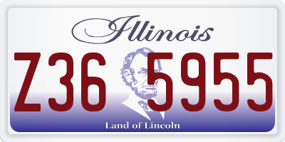 IL license plate Z365955