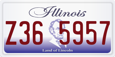 IL license plate Z365957