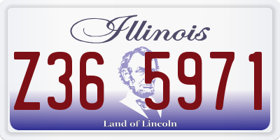 IL license plate Z365971