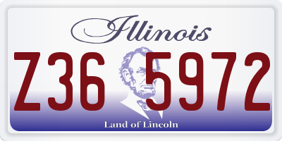 IL license plate Z365972