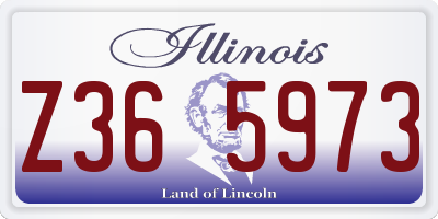 IL license plate Z365973