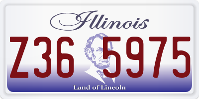 IL license plate Z365975