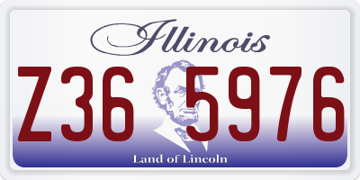 IL license plate Z365976