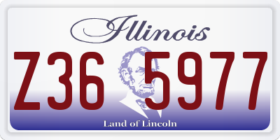 IL license plate Z365977