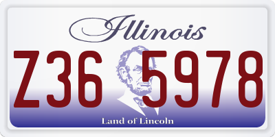 IL license plate Z365978