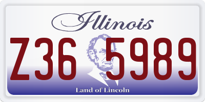 IL license plate Z365989
