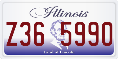 IL license plate Z365990
